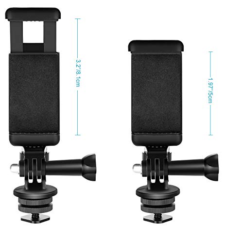 Neewer Kit Adaptador 3 en 1 Para Cámaras DSLR, Incluye Soporte de Zapata, Adaptador Gopro y Soporte Universal Para Teléfono Móvil o Gopro Hero 9 8 7 6 5