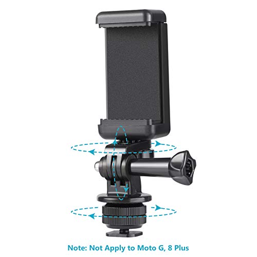 Neewer Kit Adaptador 3 en 1 Para Cámaras DSLR, Incluye Soporte de Zapata, Adaptador Gopro y Soporte Universal Para Teléfono Móvil o Gopro Hero 9 8 7 6 5