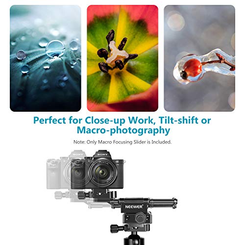 Neewer Pro 4 Vías Control Deslizante de Enfoque Macro con Placa de Zapata Rápida de 1/4 Pulgada para Canon Nikon Pentax Olympus Sony y Otras Cámaras Videocámaras DSLR Ideal para Fotografía