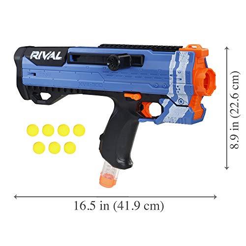 Nerf Helios Azul XVIII-700 Y Bolas DE Mousse Rival Oficial, Color Kronos (Hasbro E3379FC4)