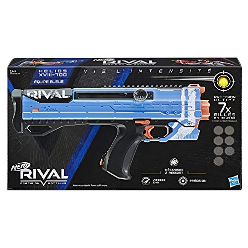 Nerf Helios Azul XVIII-700 Y Bolas DE Mousse Rival Oficial, Color Kronos (Hasbro E3379FC4)