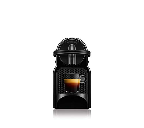 Nespresso De'Longhi Inissia EN80.B - Cafetera monodosis de cápsulas Nespresso, 19 bares, apagado automático, color negro, Incluye pack de bienvenida con 14 cápsulas