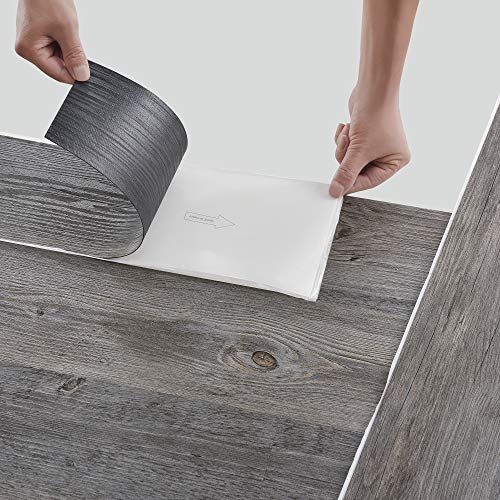 neu.holz Pisos de Vinilo-PVC Decorativo Diseño de Pisos laminados 42 planchas Decorativas = 5,85 m² Suelo Autoadhesivo Roble Gris Alaska (Grey Alaska Oak)