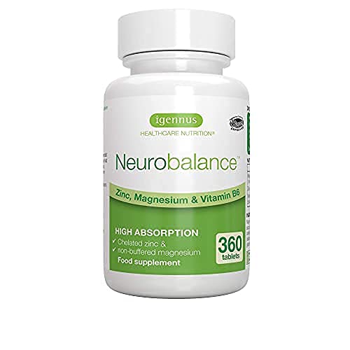 Neurobalance zmb6, picolinato de zinc, citrato de magnesio y vitamina B6, suplemento para adultos y niños, 360 comprimidos