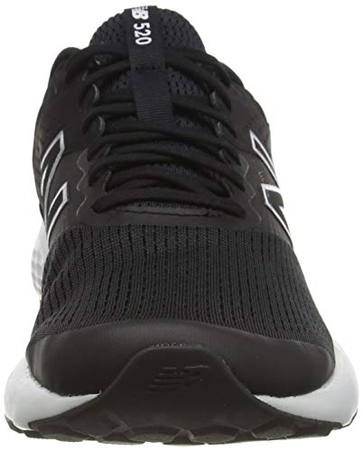 New Balance 520v7, Zapatillas para Correr Hombre, Black/White, 45.5 EU