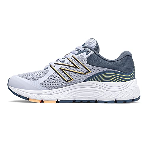 New Balance Zapatillas de correr 840 V5 para mujer, Gris silencioso/Mango claro, 38.5 EU