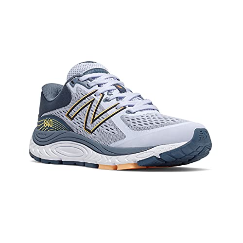 New Balance Zapatillas de correr 840 V5 para mujer, Gris silencioso/Mango claro, 38.5 EU