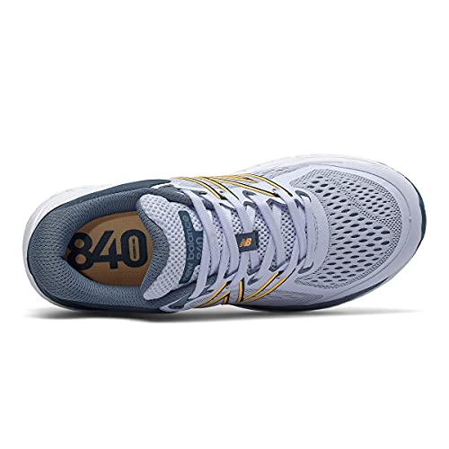 New Balance Zapatillas de correr 840 V5 para mujer, Gris silencioso/Mango claro, 38.5 EU