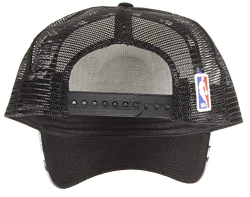 New Era Brooklyn Nets Frame Adjustable Trucker Cap NBA Palm Tree Grey/Black - One-Size