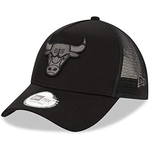 New Era Gorra para Hombre Bob Team Logo 940 A Frame Trucker Chicago Bulls, Color Negro, OSFM