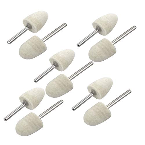 New Lon0167 3mm 1/8' Destacados 'Vástago 14mm Coned eficacia confiable Felt Head Grinding Mounted Point Polishing Tool 10pcs(id:d71 2b f5 fb1)