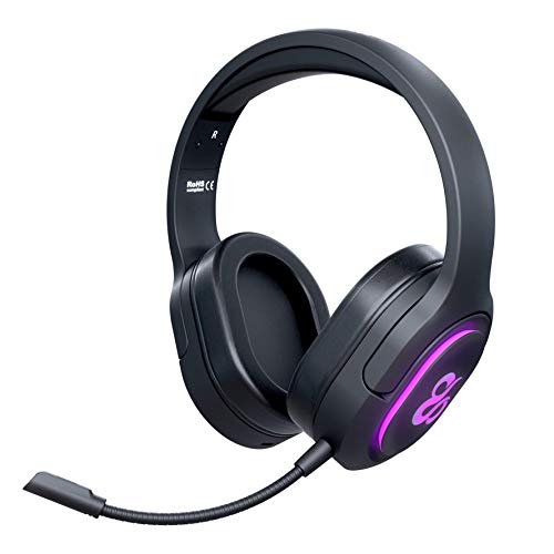 Newskill Scylla - Auriculares Gaming Inalámbricos con Micrófono totalmente Removible compatibles con PC, PS4, Xbox One y Smartphone (efectos de iluminación RGB)