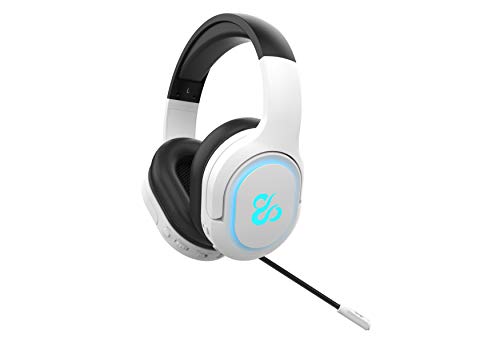 Newskill Scylla Ivory - Auriculares Gaming RGB Inalámbricos PC/PS4/PS5/Switch/Xbox One/Xbox Series X/S - Color Blanco