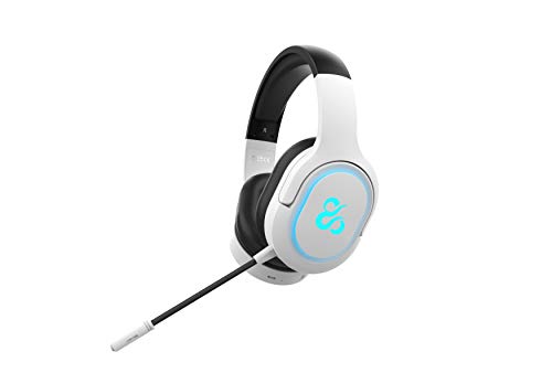Newskill Scylla Ivory - Auriculares Gaming RGB Inalámbricos PC/PS4/PS5/Switch/Xbox One/Xbox Series X/S - Color Blanco