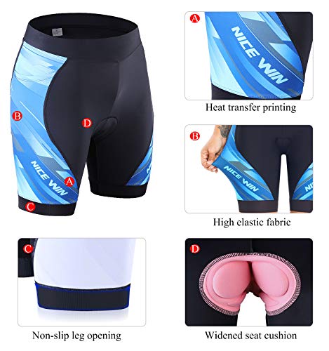 NICEWIN Shorts Biker para Mujer Mallas Acolchadas para Ciclismo Leggings Cortos para Montar en Cintura Alta