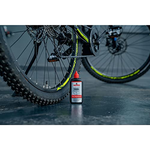 NIGRIN BIKE-CARE Aceite fino | Botella de 100 ml | Aceite para mecánica de precisión | para hobby y taller | sin resina ni ácidos | Color gris