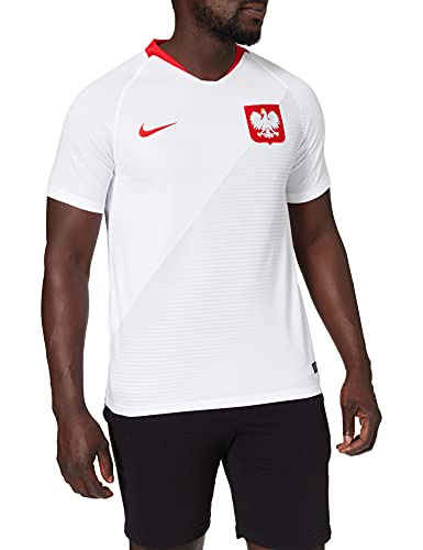 NIKE 2018 Poland Stadium Home - Partes de Arriba de Ropa Deportiva para fútbol (Adulto, Masculino, Camisa, Blanco, M, SML)