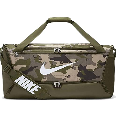 NIKE Bolsa Brasilia Camo Training Caqui Verde