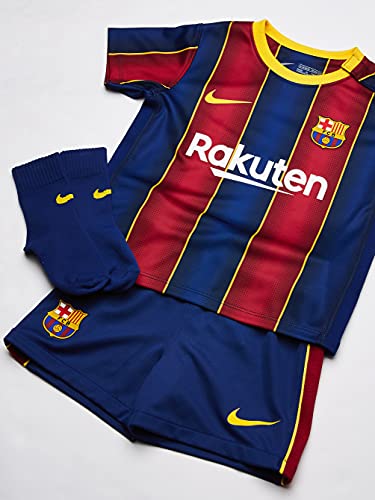 NIKE FC Barcelona Temporada 2020/21-FCB I NK BRT HMCD4607-456 Kit Completo Primera Equipación, Niño, Deep Royal Blue/Varsity Maize Full Sponsor, 6-9