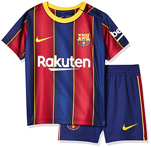 NIKE FC Barcelona Temporada 2020/21-FCB I NK BRT HMCD4607-456 Kit Completo Primera Equipación, Niño, Deep Royal Blue/Varsity Maize Full Sponsor, 6-9