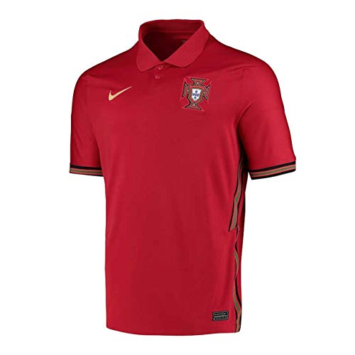 NIKE Fpf M Nk BRT Stad JSY SS Hm Camiseta de Manga Corta, Hombre, Gym Red/Metallic Gold