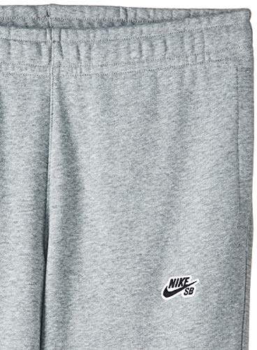 NIKE M Nk SB Icon FLC Essntl Pantalón, Hombre, dk Grey Heather/Black, XL