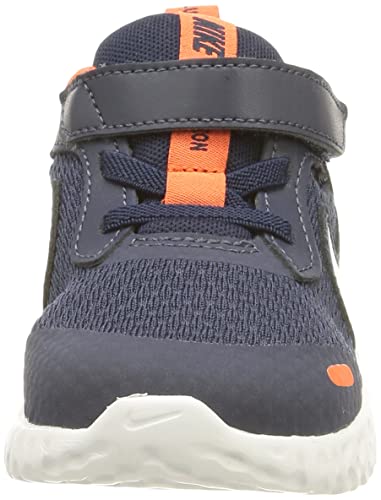 Nike Revolution 5, Zapatillas Deportivas Unisex niños, Midnight Navy White Orange, 27 EU