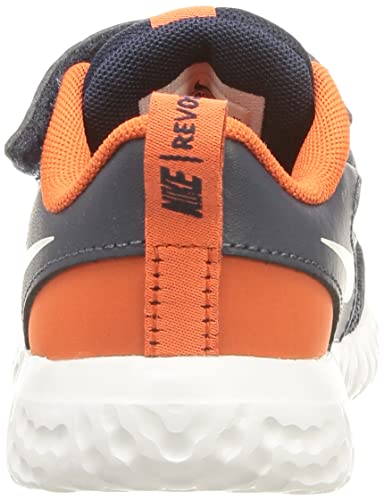 Nike Revolution 5, Zapatillas Deportivas Unisex niños, Midnight Navy White Orange, 27 EU