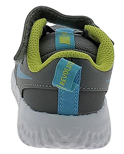 Nike Revolution 5, Zapatillas, Gris Ahumado Cloro Azul, 22.5 EU