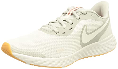 Nike Revolution 5, Zapatillas para Correr Hombre, Gris y Verde, 43 EU