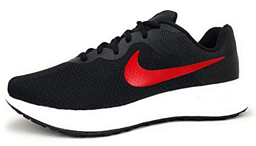 Nike Revolution 6, Road Running Shoe Hombre, Black/University Red-Anthracite, 43 EU