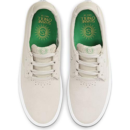 Nike Sb Shane Zapato de skate para hombre, Summit Blanco/Verde Lucky, 45 EU