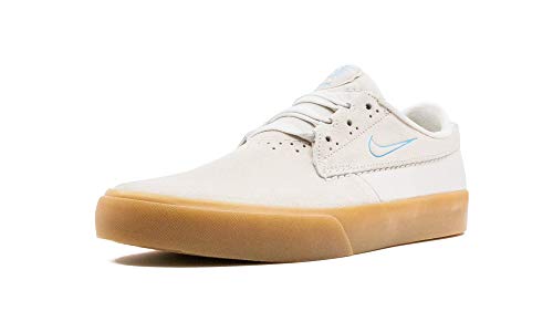 Nike Sb Shane Zapatos de skate para hombre Bv0657-101, Blanco (Blanco/Láser Azul-blanco-goma Marrón Claro), 43.5 EU