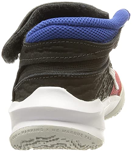 Nike Team Hustle D 10 FlyEase, Sneaker, Off Noir/White-University Red-Game Royal, 33.5 EU