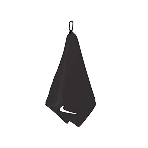 Nike Toalla de Golf Unisex para Adultos, Color Blanco y Negro