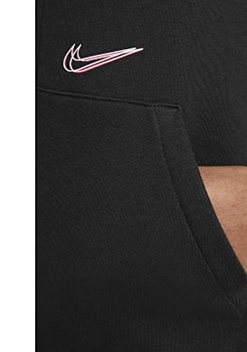 NIKE W NSW ESSNTL FZ Hoodie PRNT Sweatshirt, Women's, Black, L