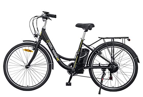 Nilox J5 National Geographic Bicicleta eléctrica, Unisex Adulto, Negro y Amarillo, M