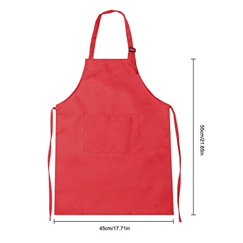 Niños Delantal y Gorro de Cocinero, Ajustable Infantil Delantales de Chef con Bolsillos para Niñas, Niñito Delantales de Cocina para Hornear Cocinar Pintura Artesanía (M para 3-6 Años) (Blanco)