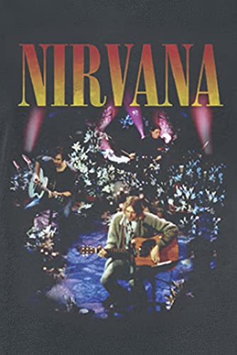 Nirvana Amplified Collection - Live In NYC Mujer Vestido Corto Gris Marengo XL, 100% algodón,