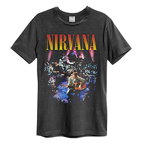 Nirvana Amplified Collection - Unplugged In New York Hombre Camiseta Gris Marengo XS
