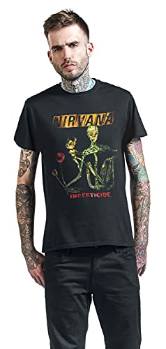 Nirvana Reformant Incesticide Hombre Camiseta Negro M, 100% algodón, Regular