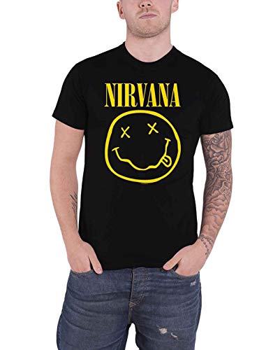 Nirvana T Shirt Flower Sniffin Band Logo Nevermind Nuevo Oficial De Los Hombres Size M