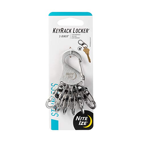 Nite Ize KeyRack Locker Steel Llavero Multiherramienta, Hombres, Plateado, M