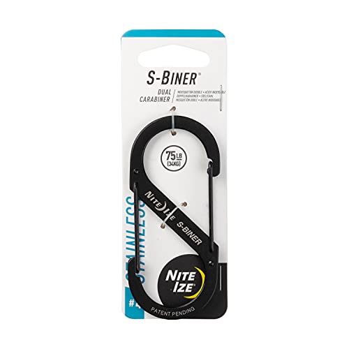 Nite Ize Sbiner Metal #4 Mosquetón, Hombres, Negro