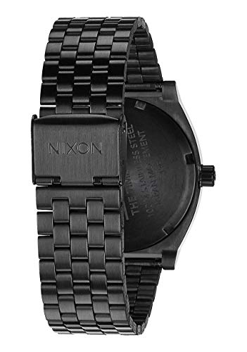 Nixon Reloj Analógico para Hombre de Cuarzo con Correa en Acero Inoxidable Time Teller A045001-00, Negro