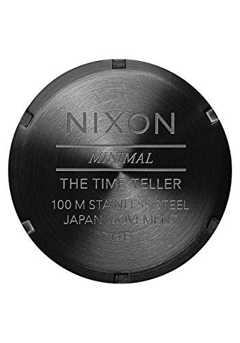 Nixon Reloj Analógico para Hombre de Cuarzo con Correa en Acero Inoxidable Time Teller A045001-00, Negro