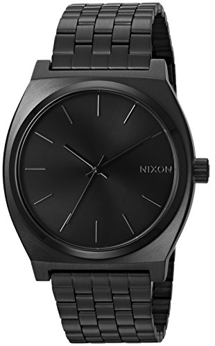 Nixon Reloj Analógico para Hombre de Cuarzo con Correa en Acero Inoxidable Time Teller A045001-00, Negro