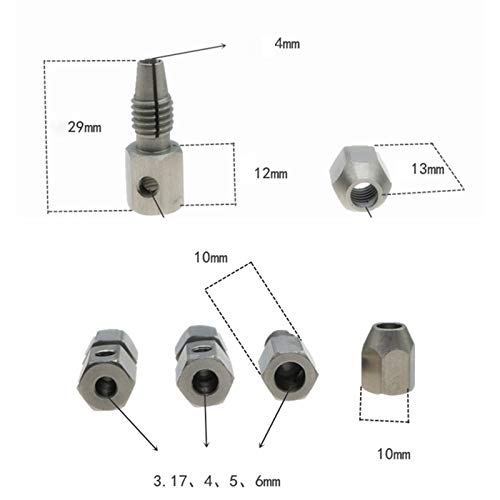 NO LOGO FMN-Gears, 1PC RC Modelo eléctrico del Barco de 4 mm de Acero Inoxidable Acoplamiento 3.17 4 5 6 mm Motor Drive Conexión de Modelos de Barcos Accesorios (tamaño : 6mm to 4mm)