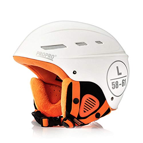 nohbi Scooter Cascos de Moto Integrales,Cascos de esquí para Hombres y Mujeres Adultos, Casco de Seguridad Exterior frío y cálido - Blanco_L,Casco Deportivo Unisex