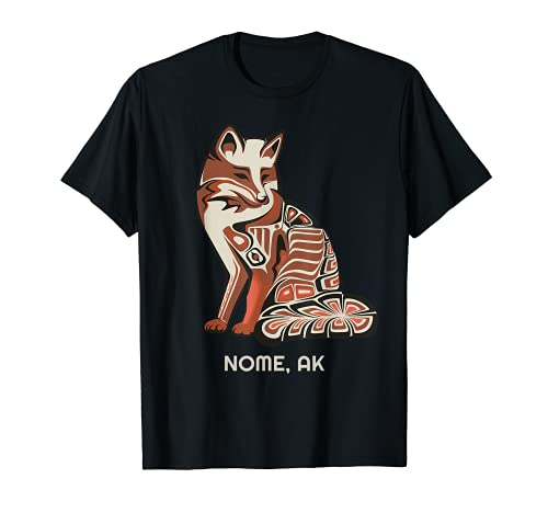 Nombre de zorro tribal Alaska nativo americano Haida Style Camiseta